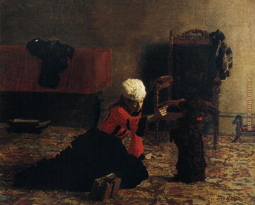 Elizabeth Crowell with a Dog painting - Thomas Eakins Elizabeth Crowell with a Dog art painting